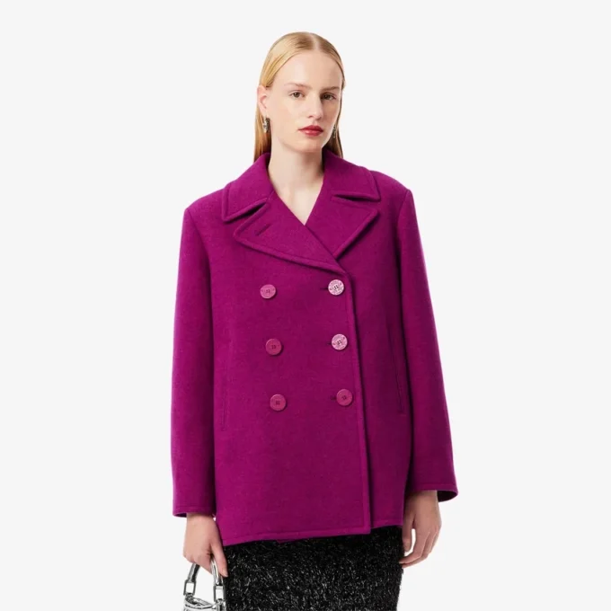 Runway Slub Wool Pea Coat