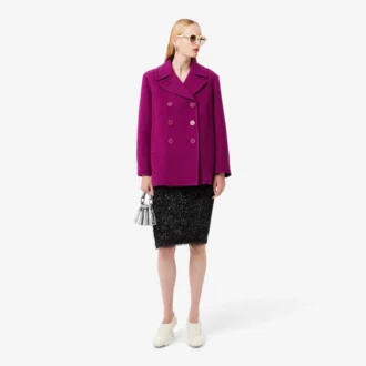 Runway Slub Wool Pea Coat