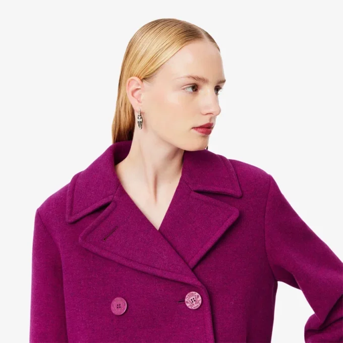 Runway Slub Wool Pea Coat
