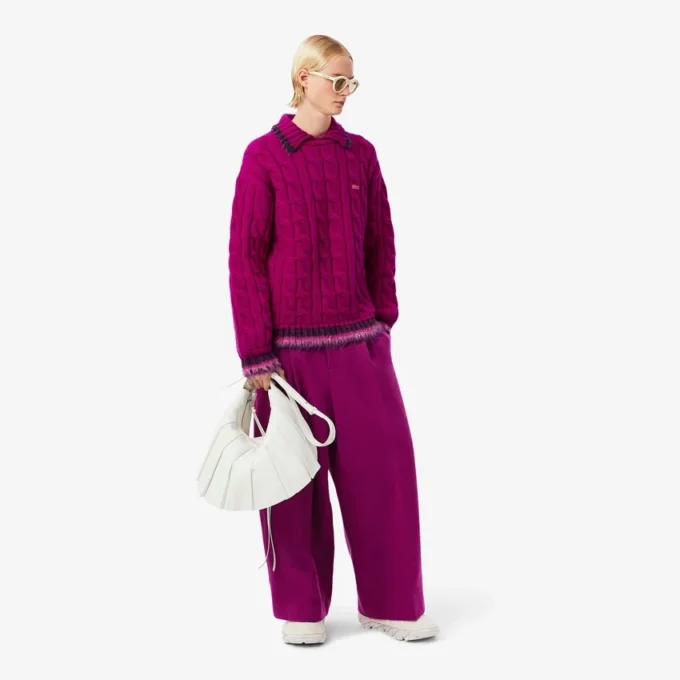 Runway Slub Wool Wide Fit Tailored Pants