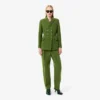 Runway Straight Fit Slub Wool Tailored Pants