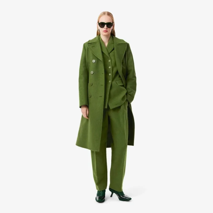 Runway Straight Fit Slub Wool Tailored Pants
