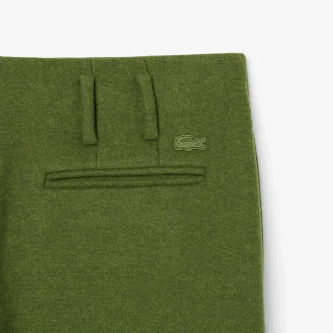 Runway Straight Fit Slub Wool Tailored Pants