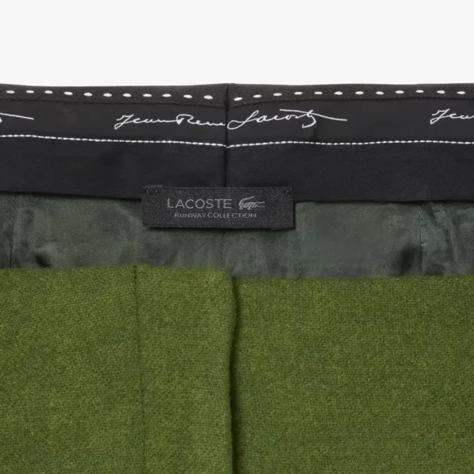 Runway Straight Fit Slub Wool Tailored Pants
