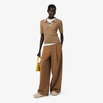 Runway Wide Fit Wool Blend Pants