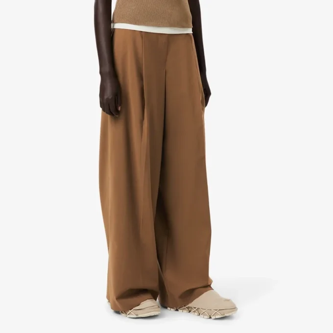 Runway Wide Fit Wool Blend Pants