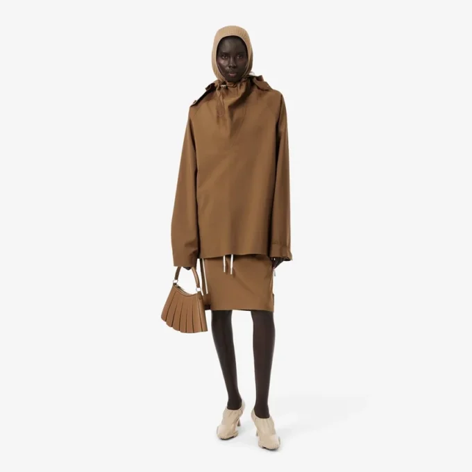 Runway Wool Blend Cargo Skirt