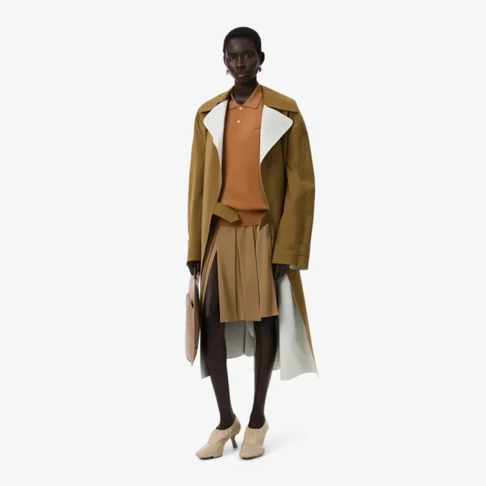 Runway Wool Blend Polo Collar Sweater