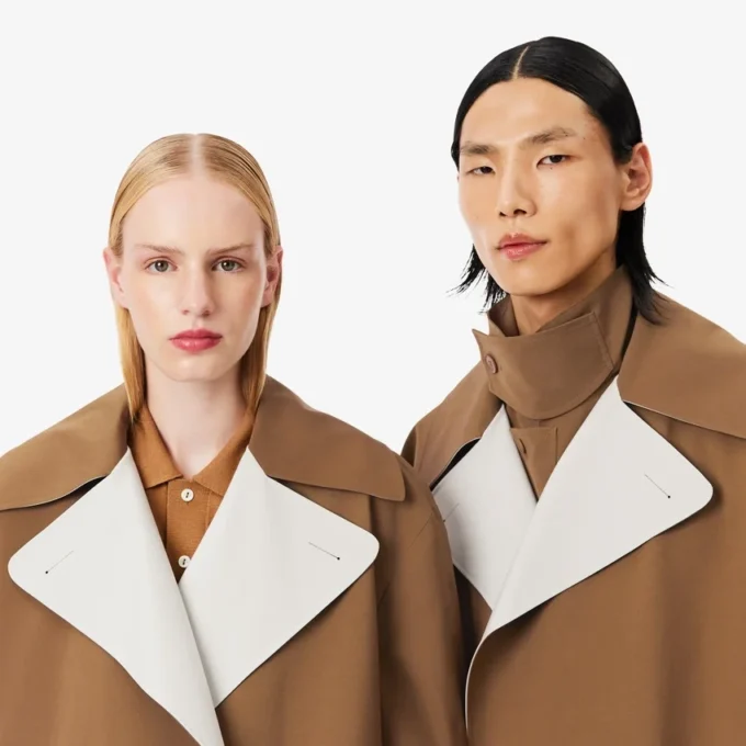 Runway Wool Blend Trench Coat