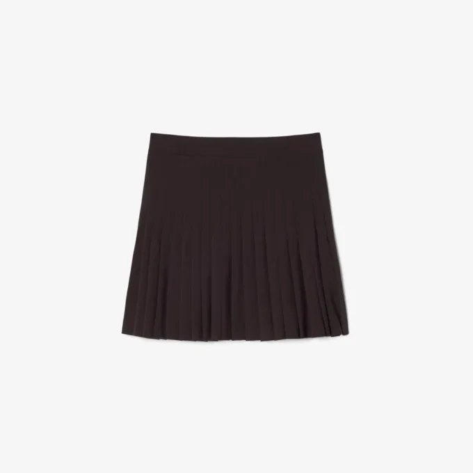 Short Pleated Wrap Skirt