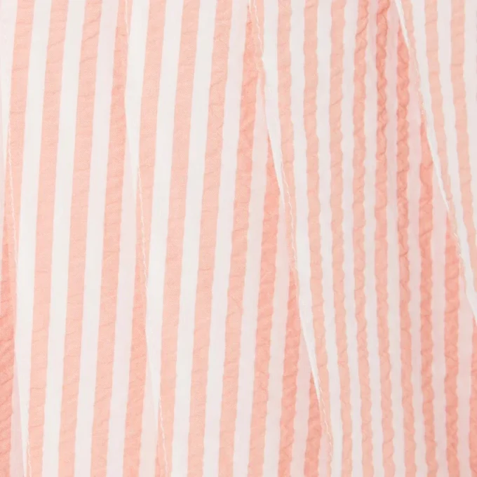 Short Seersucker Wrap Skirt