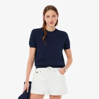 Short Sleeved 3D Knit Sweater