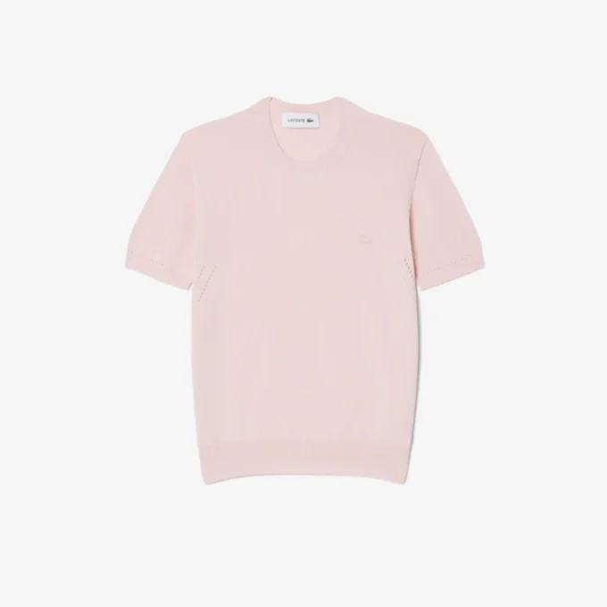 Short Sleeved 3D Knit Sweater