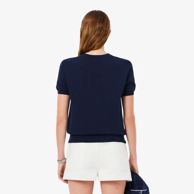 Short Sleeved 3D Knit Sweater