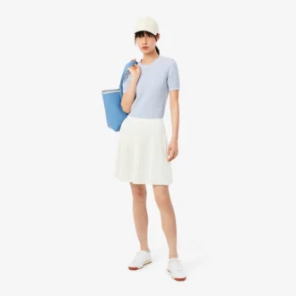 Short Sleeved Cable Knit Sweater