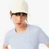 Short Sleeved Cable Knit Sweater
