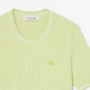 Short Sleeved Cable Knit Sweater