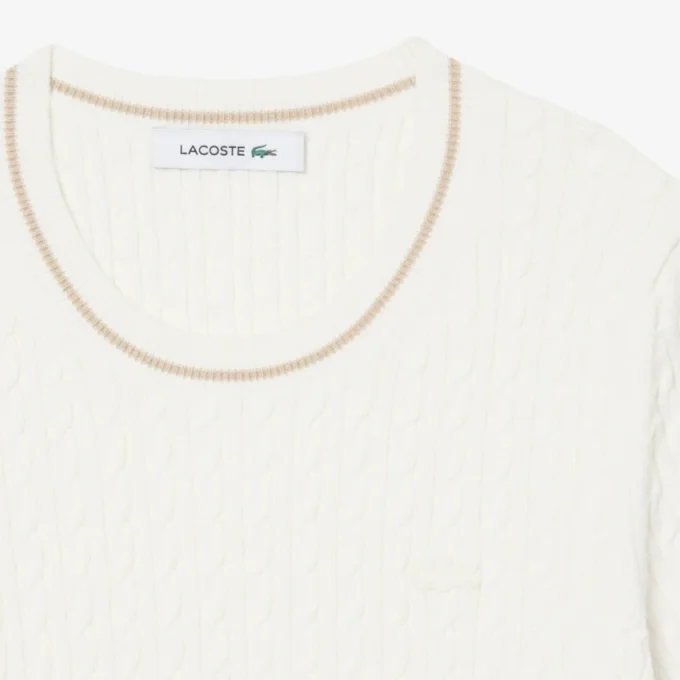 Short Sleeved Cable Knit Sweater
