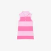 Sleeveless Striped Petit Piqua Polo Dress