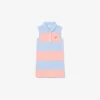 Sleeveless Striped Petit Piqua Polo Dress