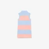 Sleeveless Striped Petit Piqua Polo Dress