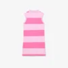 Sleeveless Striped Petit Piqua Polo Dress