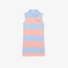 Sleeveless Striped Petit Piqua Polo Dress