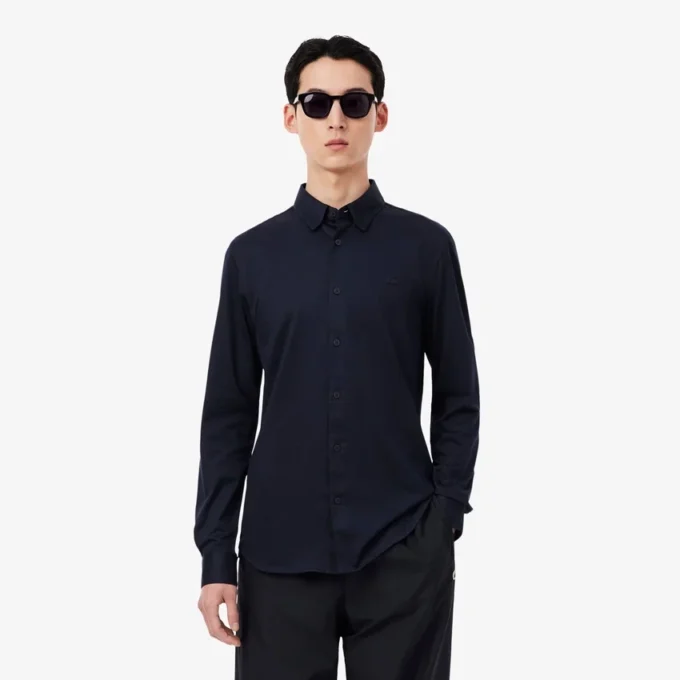 Slim Fit Cotton Blend Shirt