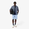 Slim Fit Gingham Print Stretch Poplin Shirt