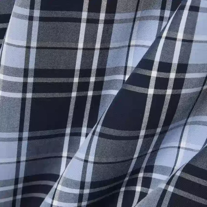 Slim Fit Gingham Print Stretch Poplin Shirt