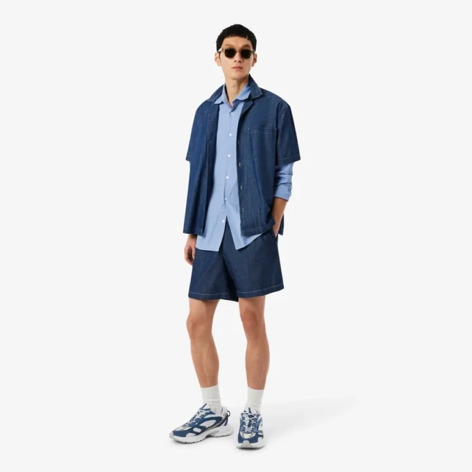 Slim Fit Striped Stretch Poplin Shirt