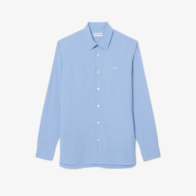 Slim Fit Striped Stretch Poplin Shirt