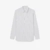 Slim Fit Striped Stretch Poplin Shirt