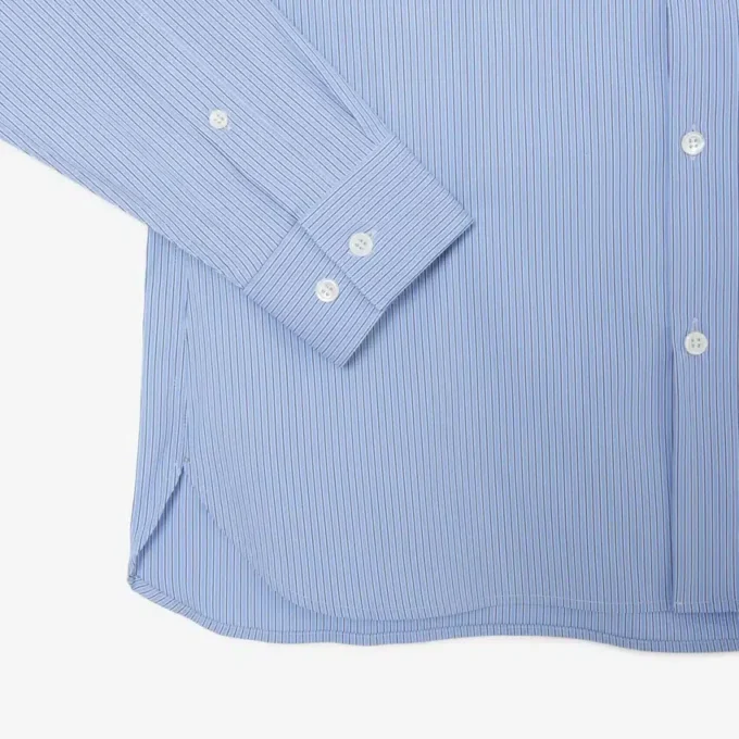Slim Fit Striped Stretch Poplin Shirt