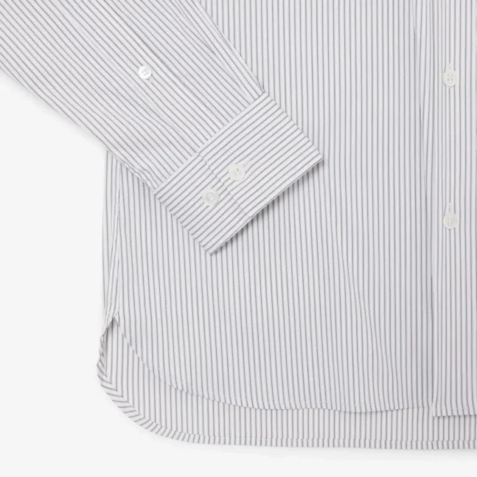 Slim Fit Striped Stretch Poplin Shirt