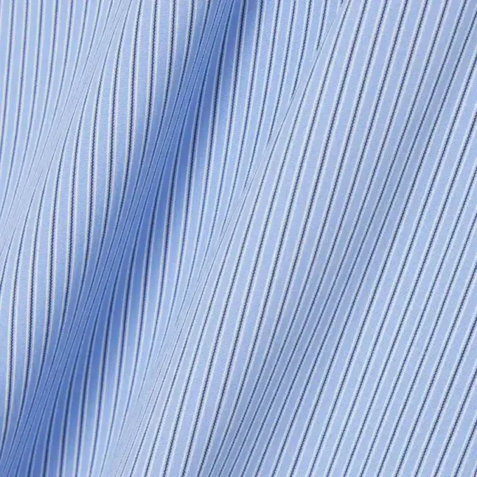 Slim Fit Striped Stretch Poplin Shirt