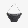 Small Maheki Embossed Leather Hobo Bag