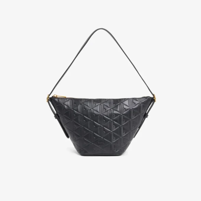 Small Maheki Embossed Leather Hobo Bag