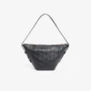 Small Maheki Embossed Leather Hobo Bag