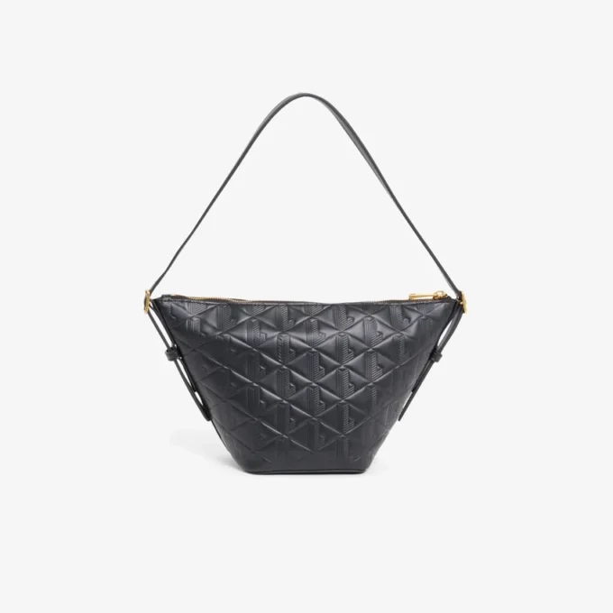 Small Maheki Embossed Leather Hobo Bag