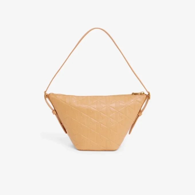Small Maheki Embossed Leather Hobo Bag