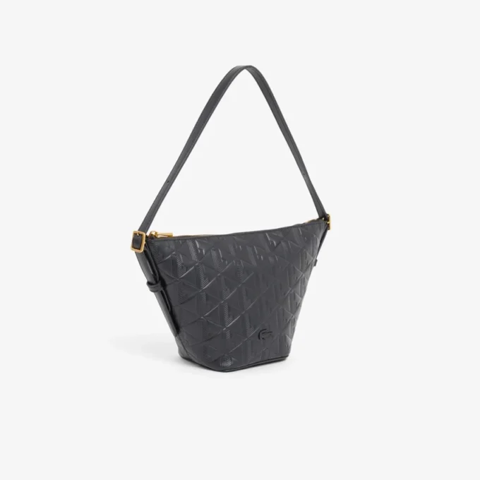 Small Maheki Embossed Leather Hobo Bag
