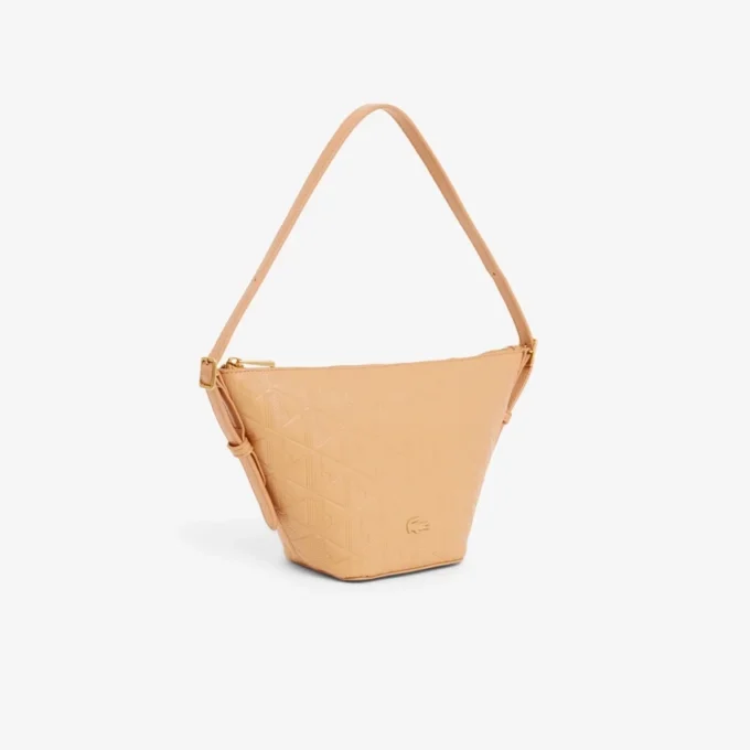 Small Maheki Embossed Leather Hobo Bag