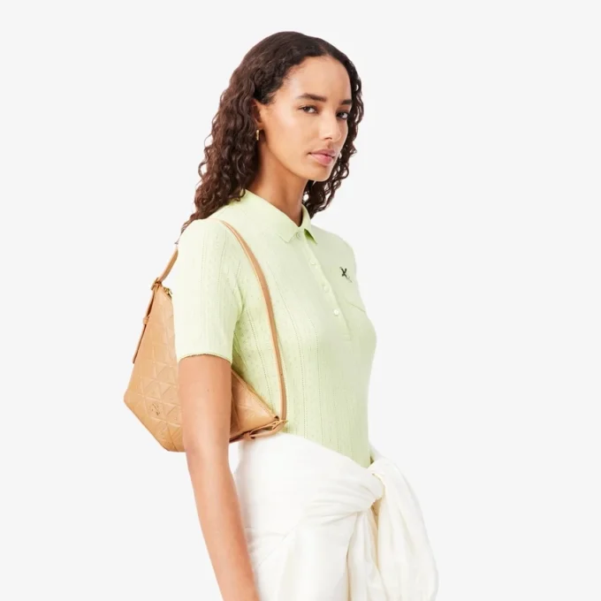Small Maheki Embossed Leather Hobo Bag
