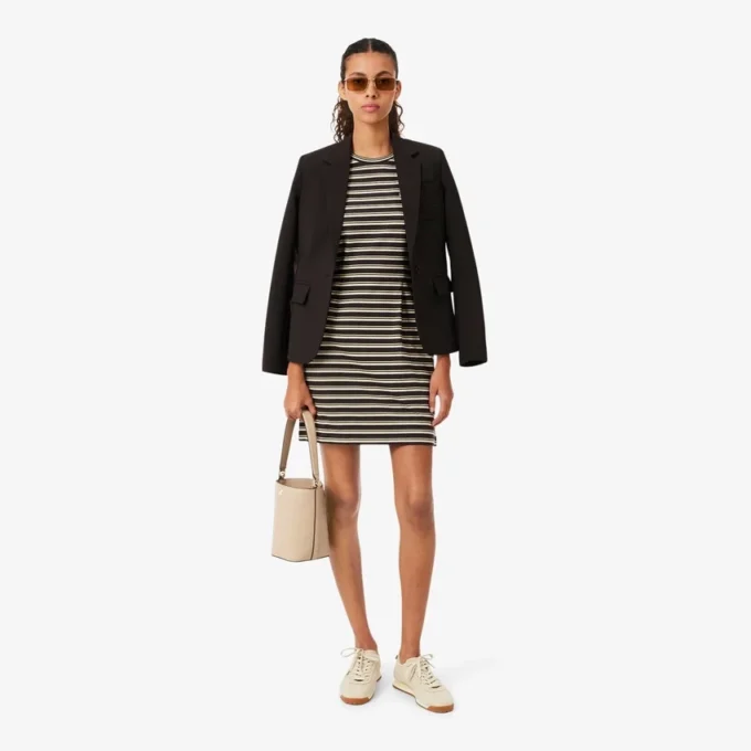Small Tennis Bliss Leather Bucket Bag