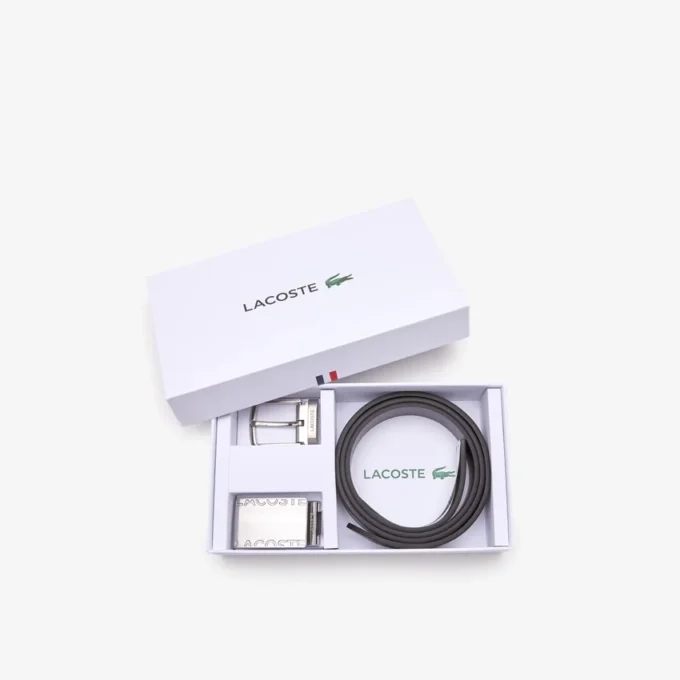 Smooth Leather Belt & Buckle Gift Set