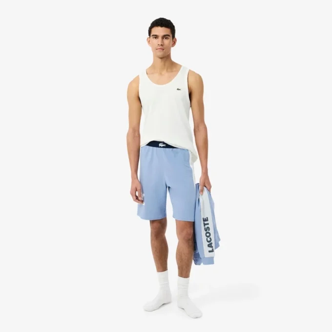 Straight Cut Fleece Loungewear Shorts