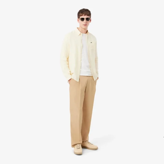 Straight Fit Cotton Chino Pants