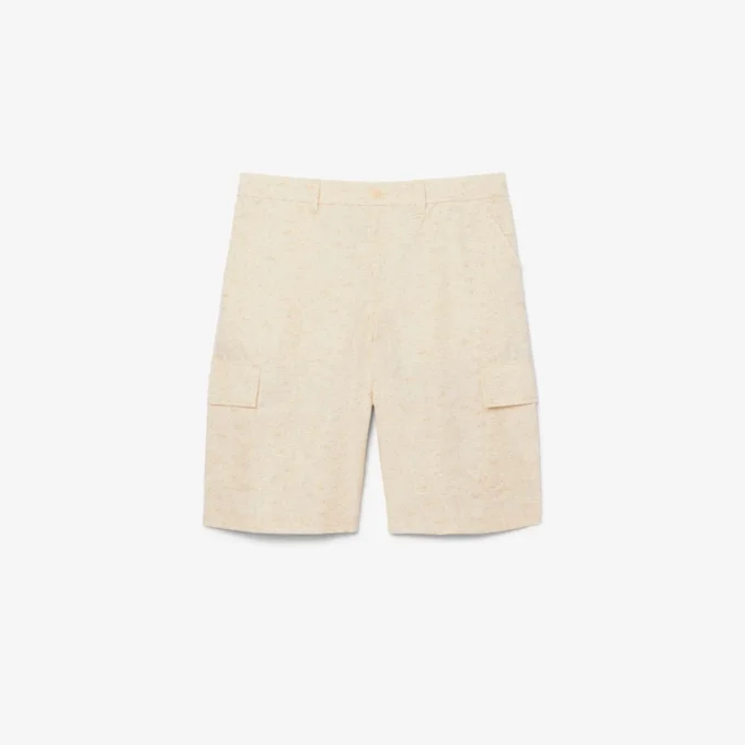 Straight Fit Printed Bermuda Cargo Shorts