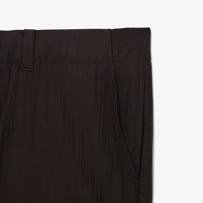 Straight Fit Striped Cotton Suit Pants